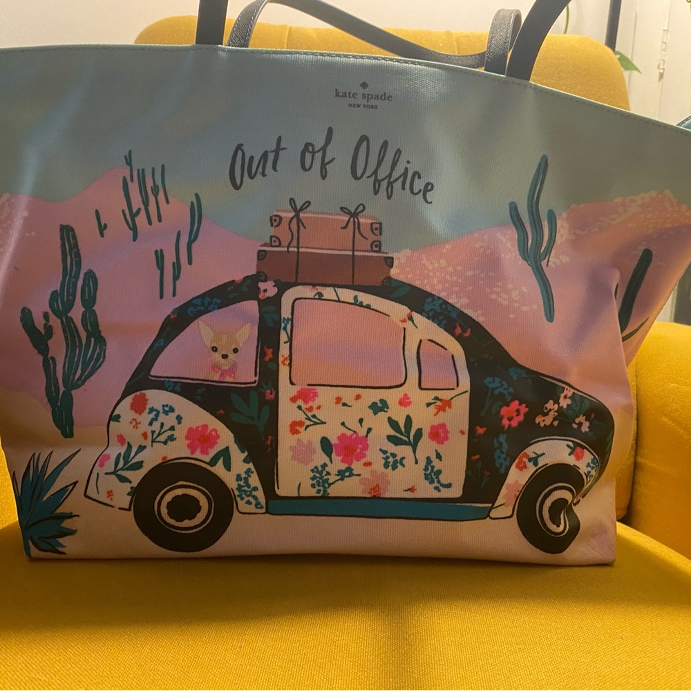 Kate Spade hardly used out of office vacation tote